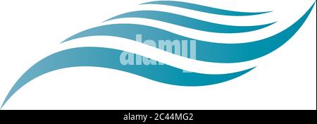 Water wave logo vector icon illustration design Stock Vector