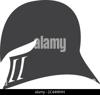 Spartan helmet logo template vector icon Stock Vector