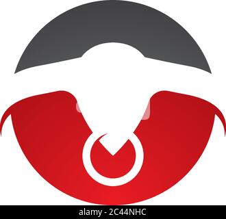 Bull logo template vector icon illustration design Stock Vector
