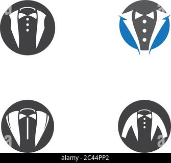 Tuxedo logo template vector icon illustration design Stock Vector