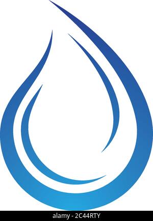 Water drop logo template vector icon illustration design Stock Vector