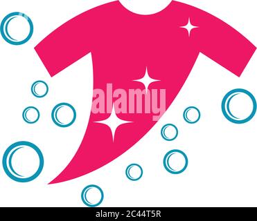 Laundry logo vector icon illustration design Stock Vector