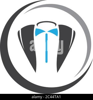 Tuxedo logo template vector icon illustration design Stock Vector