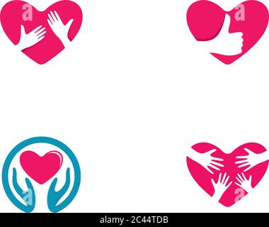 Love Symbol Adoption Logo Template Vector Illustration Stock Vector Image Art Alamy