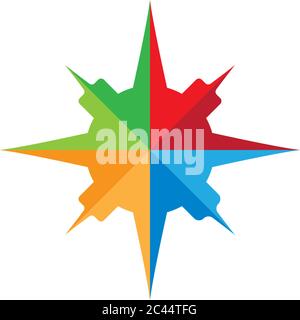 Compass Logo Template vector icon illustration design Stock Vector