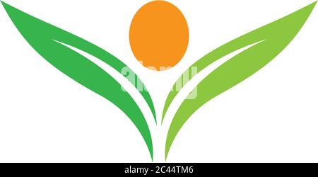 Healthy life logo template vector icon illustration design Stock Vector