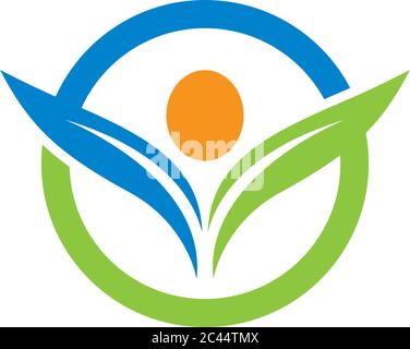 Healthy life logo template vector icon illustration design Stock Vector