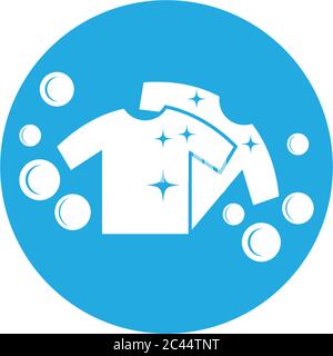 Laundry logo vector icon illustration design Stock Vector