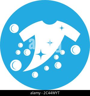 Laundry logo vector icon illustration design Stock Vector