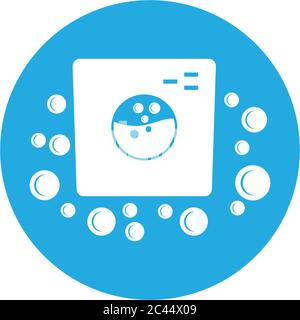 Laundry logo vector icon illustration design Stock Vector