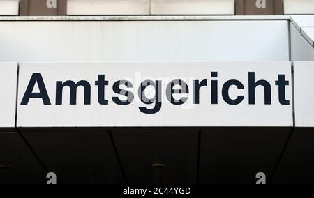 Cologne, Germany. 24th June, 2020. Admission of the Cologne Local and Regional Court. Credit: Roberto Pfeil/dpa/Alamy Live News Stock Photo