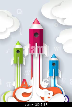 Successful school start concept vector illustration Stock Vector