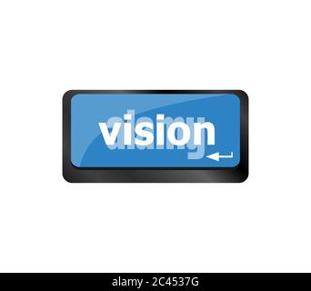 business vision concept with key on computer keyboard Stock Photo