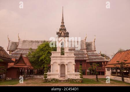 the Wat Yai Suwannaram Temple in the city of Phetchaburi or Phetburi in the province of Phetchaburi in Thailand.   Thailand, Phetburi, November, 2019 Stock Photo