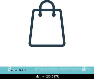 Shopping Bag Icon Vector Logo Template Illustration Design. Vector EPS 10. Stock Vector