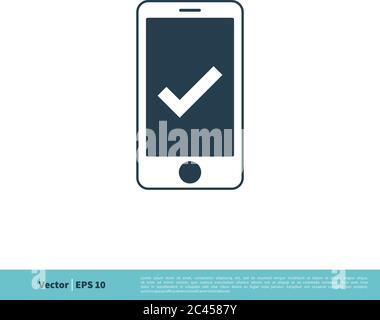 Smartphone Fixed Icon Vector Logo Template Illustration Design. Vector EPS 10. Stock Vector