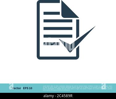 Agreement Paper Icon Vector Logo Template Illustration Design. Vector EPS 10. Stock Vector
