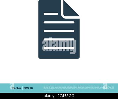 Paper Icon Vector Logo Template Illustration Design. Vector EPS 10. Stock Vector