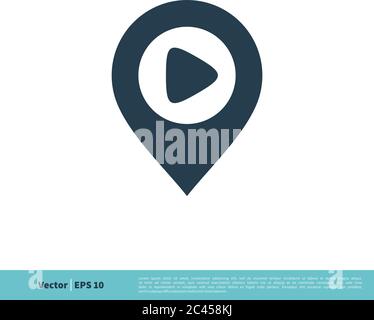 Point Location Icon Vector Logo Template Illustration Design. Vector EPS 10. Stock Vector