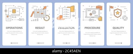 Vector set of thin line flat design audit concept banners Stock Vector