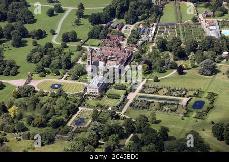 aerial view of Eaton Hall Stock Photo