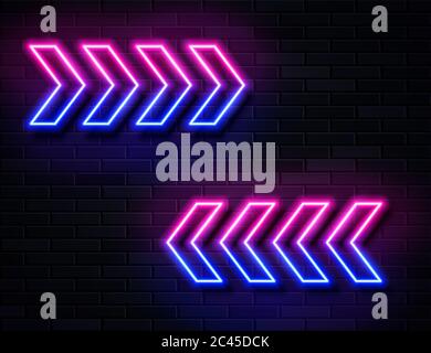 Futuristic Sci Fi Modern Neon Pink and Blue Gradient Glowing Arrows  Stock Vector