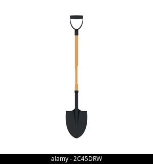 Garden shovel icon isolated on white background. Stock Vector