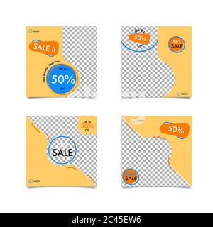 Slides abstract Unique Editable modern Social Media banner Template.Anyone can use This Design Easily. Promotional web banner for social media. Elegan Stock Vector