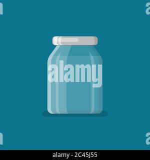 Jar in flat style. Vector illustration Stock Vector