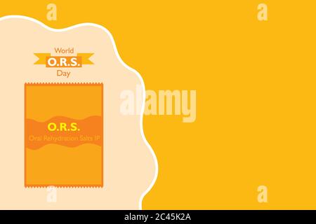 Vector illustration for World ORS(Oral Rehydration Salts IP) day observed on 29th July Stock Vector