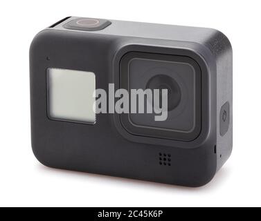 action camera path isolated on white Stock Photo
