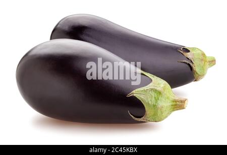 eggplant path isolated on white Stock Photo