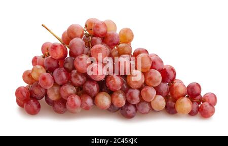 pink grape path isolated on white Stock Photo