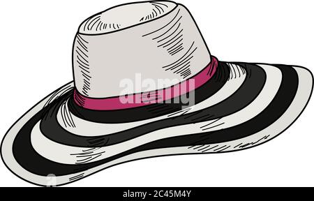 women's hat, headdress, graphic, icon Stock Vector