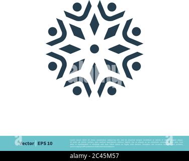 Abstract Star Ornamental Icon Vector Logo Template Illustration Design. Vector EPS 10. Stock Vector