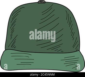 men's baseball cap with a visor Stock Vector