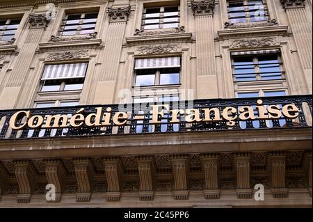 Comédie française, state theatre in Paris, Stock Photo
