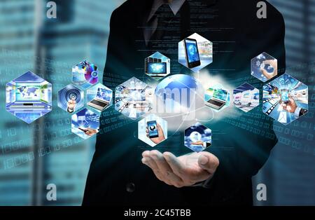Internet Cloud Computing Stock Photo