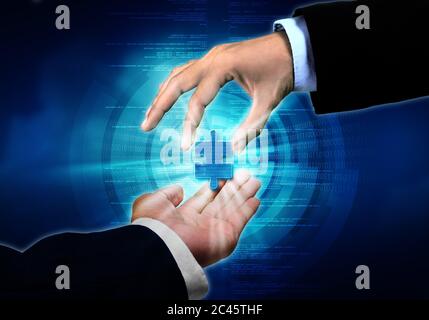 Passing on information Stock Photo