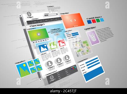 Website design and development project Stock Photo