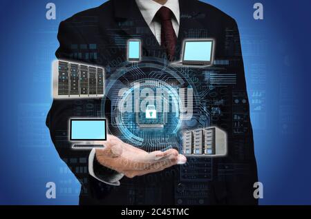 Internet Secured Network Stock Photo