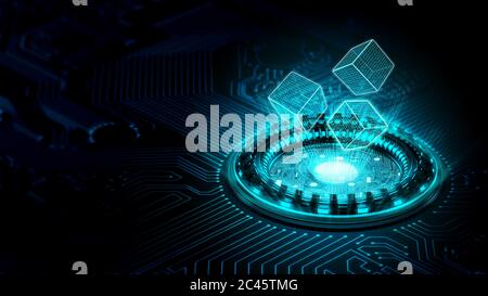 Internet data processing concept Stock Photo