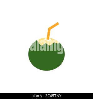 young coconut vector design template illustration Stock Vector