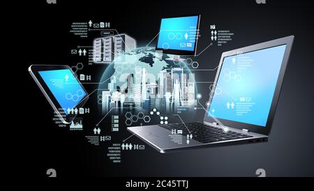Internet information technology concept Stock Photo