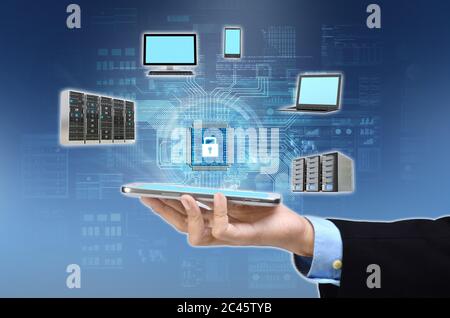 Internet Secured Network Stock Photo
