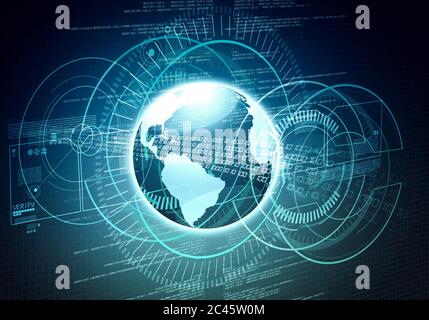Internet data processing concept Stock Photo