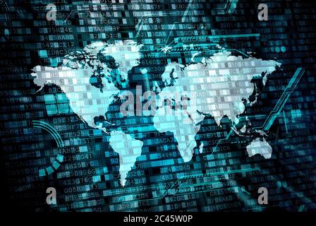 world data  processing concept Stock Photo