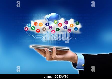 Internet multimedia smart phone Stock Photo