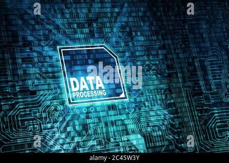 Data Processing Concept Stock Photo