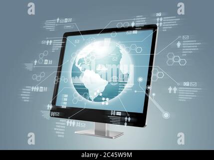Internet Social Media Concept Stock Photo